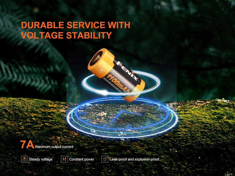 Laden Sie das Bild in Galerie -Viewer, Fenix ARB-L18-1100 - Wiederaufladbarer 18350 Li-Ion-Akku (1100 mAh)