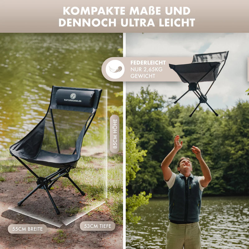 Laden Sie das Bild in Galerie -Viewer, Naturbummler Campingstuhl Cloud Light+