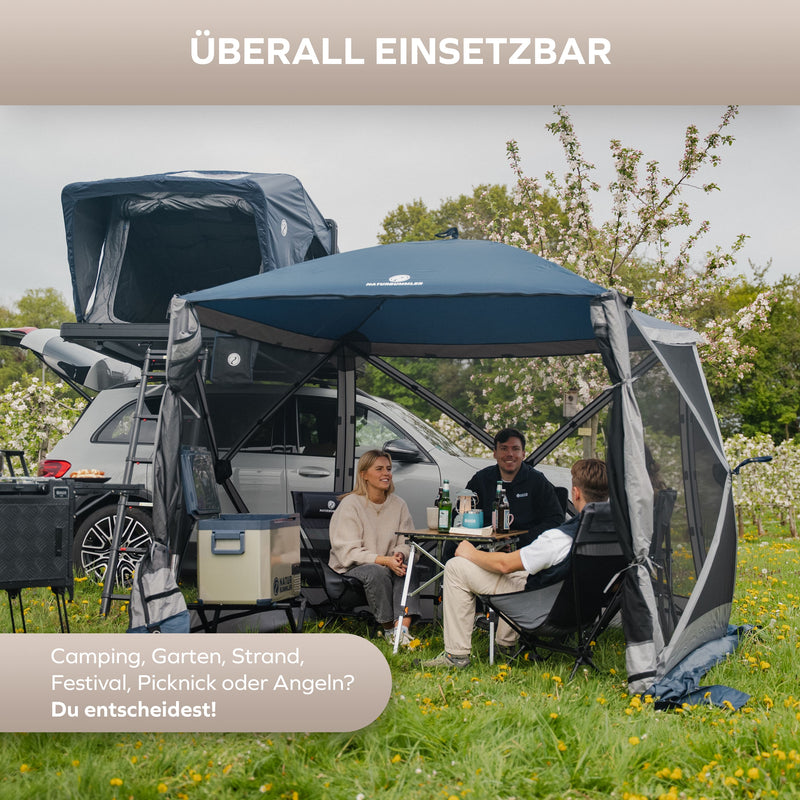 Laden Sie das Bild in Galerie -Viewer, Naturbummler Pavillon CampBase – Pop-up Pavillon (L & XL)