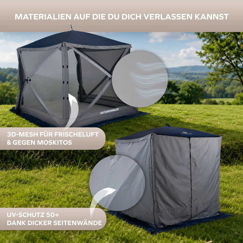 Laden Sie das Bild in Galerie -Viewer, Naturbummler Pavillon CampBase – Pop-up Pavillon (L & XL)