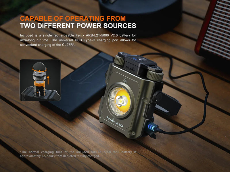 Laden Sie das Bild in Galerie -Viewer, Fenix CL27R multifunktionale Outdoor-Laterne mit Spot- & Flutlicht, 1600 Lumen