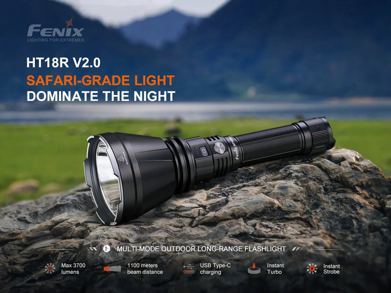 Laden Sie das Bild in Galerie -Viewer, Fenix HT18R V2.0 Multimodus-Taschenlampe mit großer Reichweite, 3700 Lumen