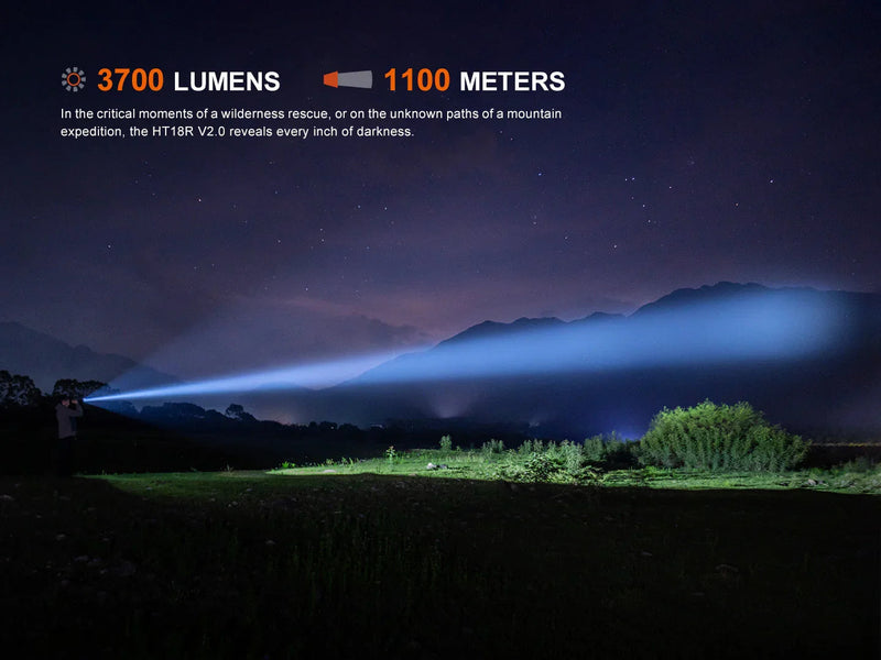 Laden Sie das Bild in Galerie -Viewer, Fenix HT18R V2.0 Multimodus-Taschenlampe mit großer Reichweite, 3700 Lumen