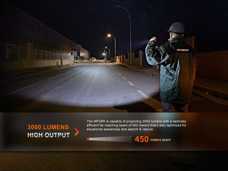 Laden Sie das Bild in Galerie -Viewer, Fenix WF26R High-Performance Taschenlampe mit Ladehalterung, 3000 Lumen