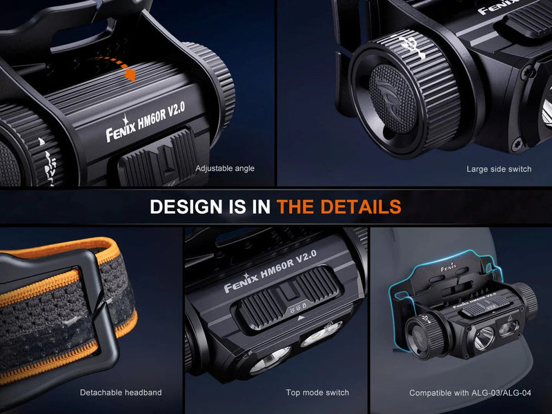 Laden Sie das Bild in Galerie -Viewer, Fenix HM60R V2.0 Hochleistungs-Stirnlampe aus Metall, 1600 Lumen