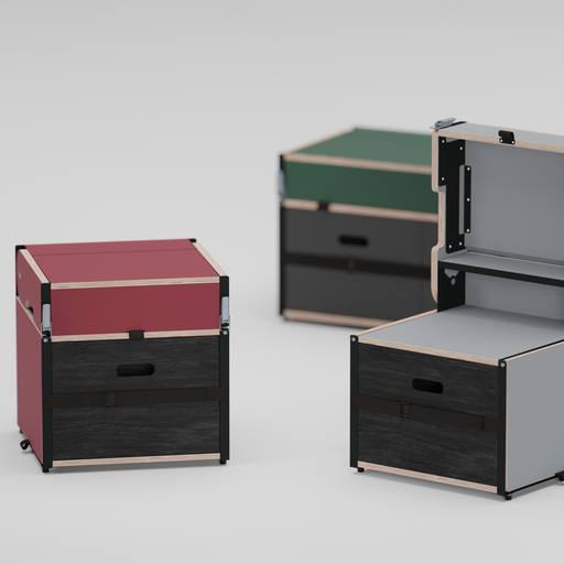 Laden Sie das Bild in Galerie -Viewer, Yellow Knife Kitchen Cube - Camping Küchenbox (40 x 40)