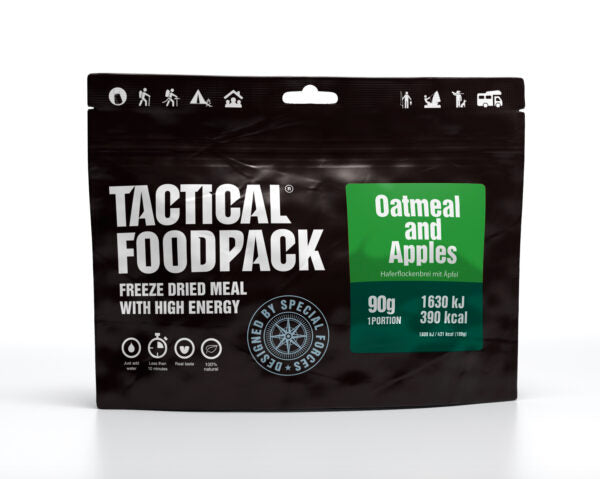 Laden Sie das Bild in Galerie -Viewer, TACTICAL FOODPACK Haferflockenbrei mit Äpfeln 90g