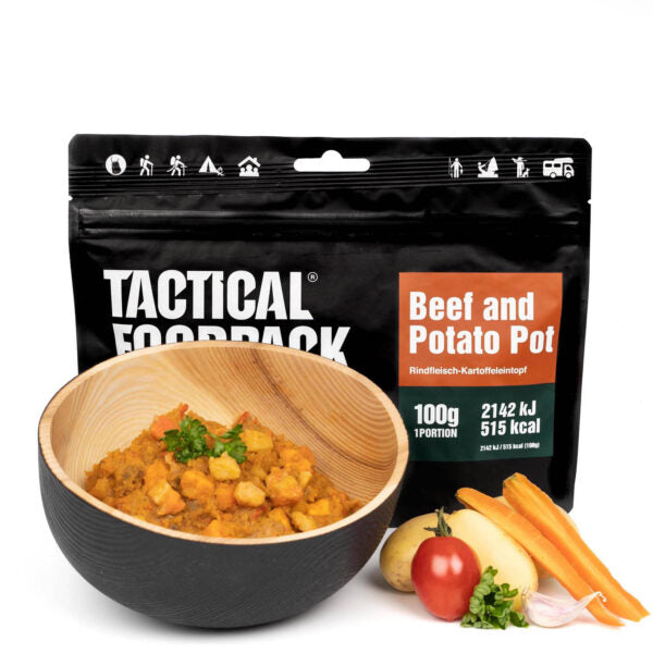 Laden Sie das Bild in Galerie -Viewer, TACTICAL FOODPACK Rindfleisch-Kartoffeltopf 100g