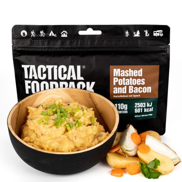Laden Sie das Bild in Galerie -Viewer, TACTICAL FOODPACK Kartoffelbrei mit Speck 110g