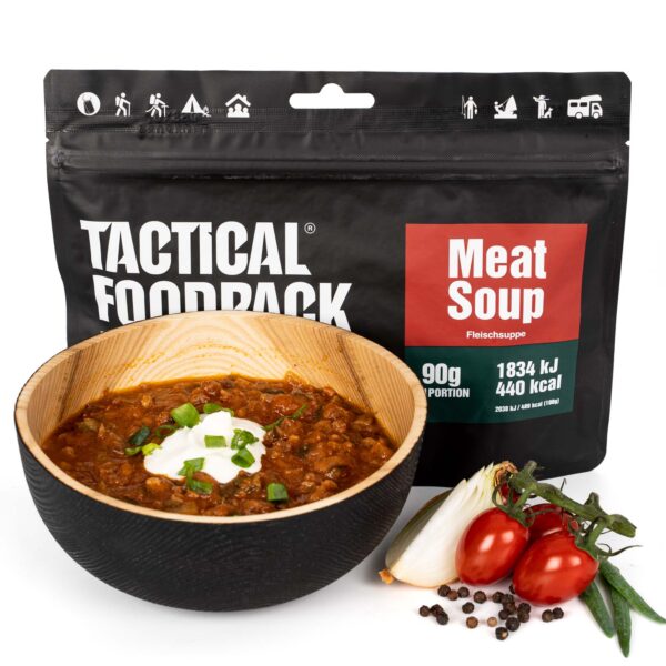 Laden Sie das Bild in Galerie -Viewer, TACTICAL FOODPACK Fleischsuppe 90g