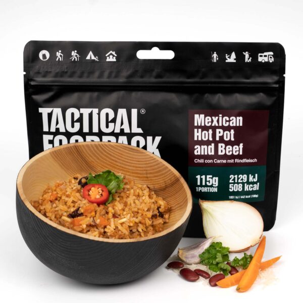 Laden Sie das Bild in Galerie -Viewer, TACTICAL FOODPACK Chili con Carne mit Rindfleisch 115g