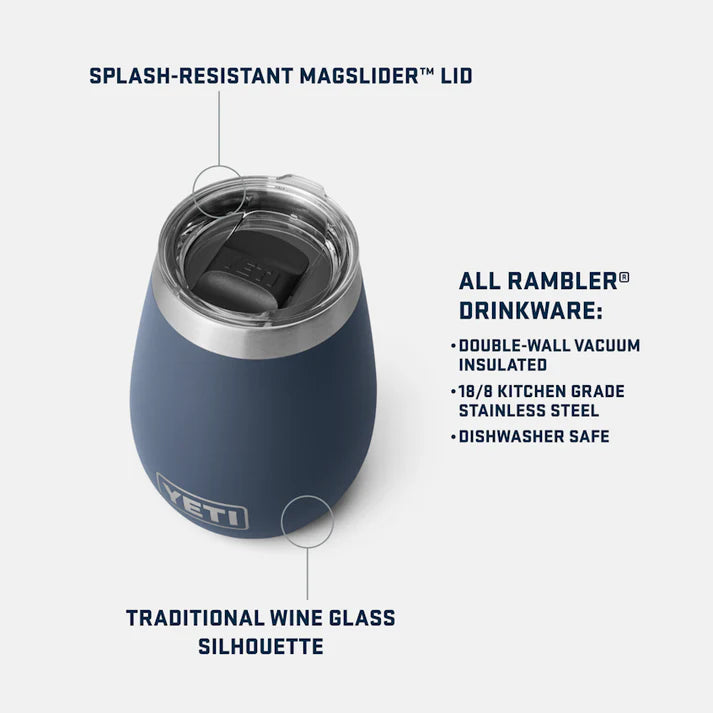 Laden Sie das Bild in Galerie -Viewer, YETI Rambler® 10 oz (295 ml) Weinbecher Mit MagSlider™ deckel