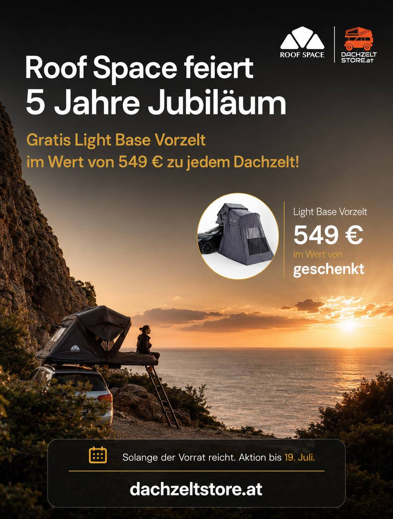 Laden Sie das Bild in Galerie -Viewer, Roof Space 5 Jahre Jubiläum — Gratis Light Base Vorzelt im Wert von 549€