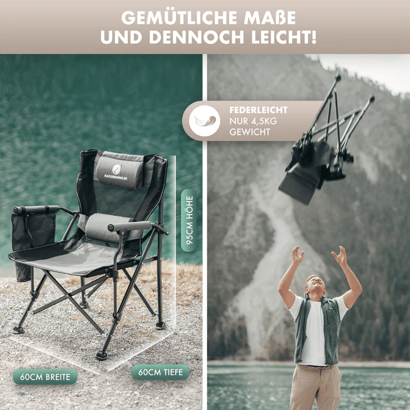 Laden Sie das Bild in Galerie -Viewer, Naturbummler Alu-Campingstuhl Cloud Sit+
