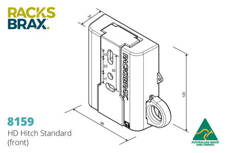 RACKSBRAX 8159 HD abschließbares Markisen-Schnellmontageset 40-52 mm. (2 Stück-doppelt)