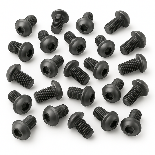 Rolling Space Linsenkopfschraube M8 x 12 mm schwarz | BLACK EDITION | 20 Stück