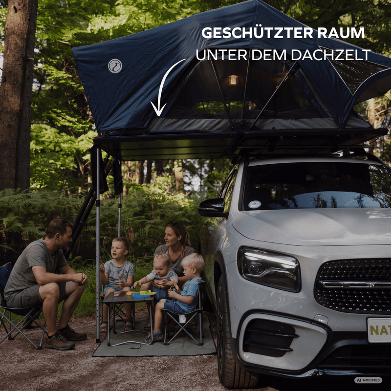 Laden Sie das Bild in Galerie -Viewer, Family-Loft 2.0 geschützter Raum unter dem Dachzelt

