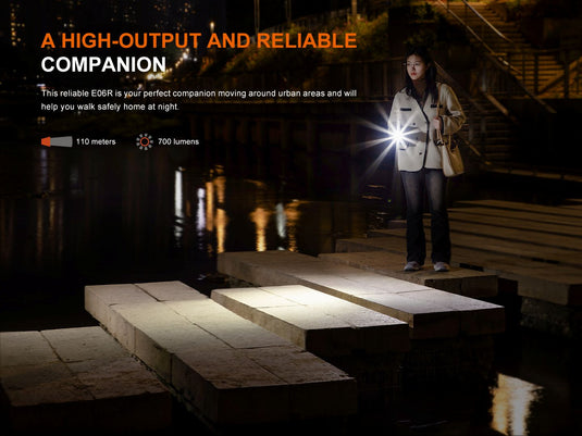 Fenix E06R vereint Weißlicht, UV-Licht und Laserpointer, 700 Lumen