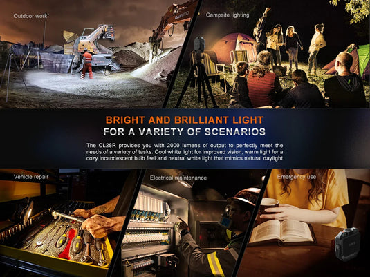 Fenix CL28R multifunktionale Outdoor-Laterne mit Powerbank-Funktion, 2000 Lumen