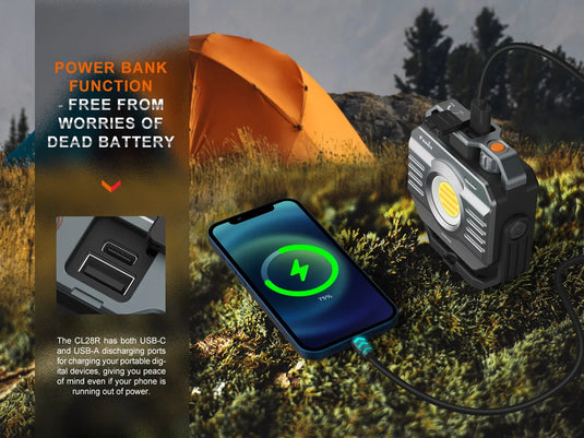 Fenix CL28R multifunktionale Outdoor-Laterne mit Powerbank-Funktion, 2000 Lumen