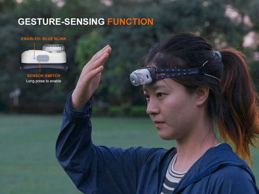 Fenix HL17R – kompakte Multifunktions-Stirnlampe mit Gestenerkennungsfunktion, 500 Lumen