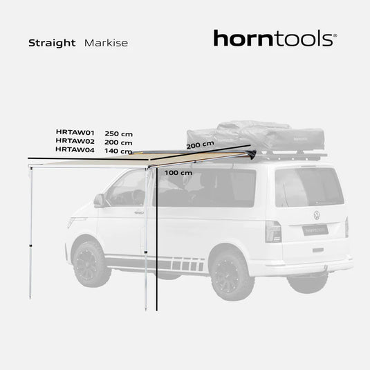 HORNTOOLS Seitenmarkise Straight verschiedene Größen