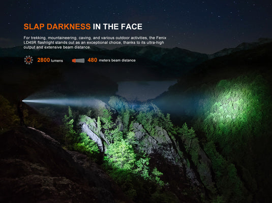 Fenix LD45R digitale Hochleistungs-Taschenlampe mit Fokussteuerung, 2800 Lumen
