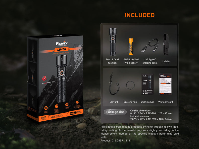 Laden Sie das Bild in Galerie -Viewer, Fenix LD45R digitale Hochleistungs-Taschenlampe mit Fokussteuerung, 2800 Lumen
