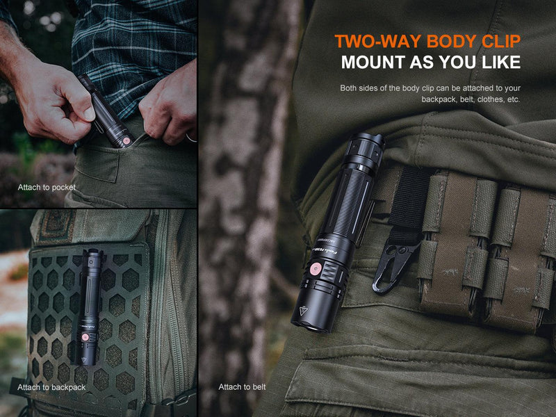 Laden Sie das Bild in Galerie -Viewer, Fenix PD36R V2.0 Kompakte, wiederaufladbare taktische Taschenlampe, 1700 Lumen
