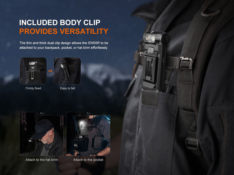 Laden Sie das Bild in Galerie -Viewer, Fenix SW05R-UV kompakte Taschenlampe mit weißem Licht und starkem UV-Licht, 150 Lumen (Weißlicht)
