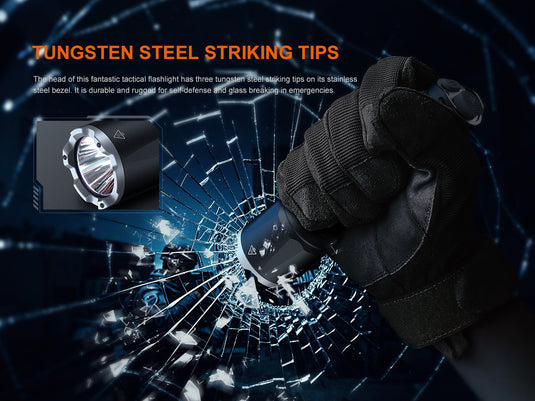 Fenix TK17 Taktische Taschenlampe mit Doppelschalter, 3600 Lumen