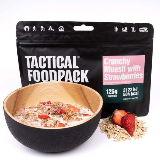 TACTICAL FOODPACK Knuspermüsli mit Erdbeeren 125g